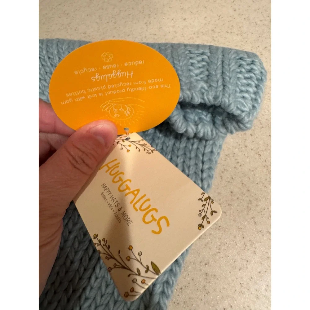 Huggalugs hi. Hand Knit Blanket 18x24